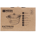 Кастрюля алюминий, антипригарное покрытие, 3 л, крышка стекло, Каменная, Нева Металл Посуда, Черный гранит, 186630 - фото 7