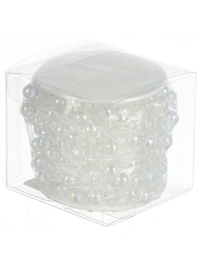 Бусы новогодние 1500 см, прозрачные, Капли росы, Y4-9346