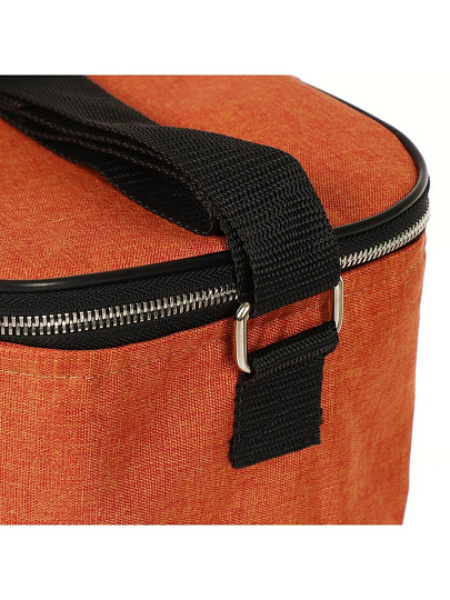 Термосумка 7 л, 23х16х18 см, полиэстер, алюминий, оранжевая, UV-3-018/1