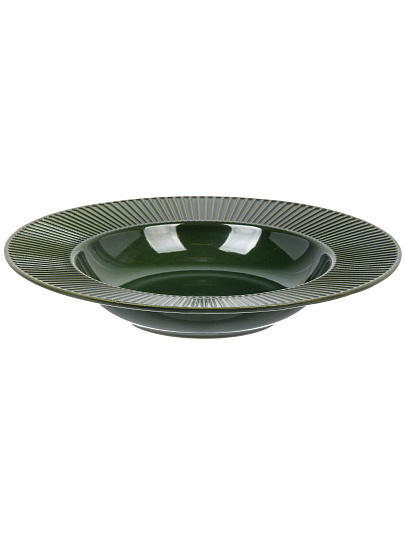 Тарелка суповая, керамика, 24 см, круглая, Emerald Green, Domenik, DMD032