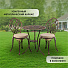 Мебель садовая Green Days, Феникс, стол, 60х68 см, 2 стула, подушка, алюминий литой, WKL-712 - фото 18