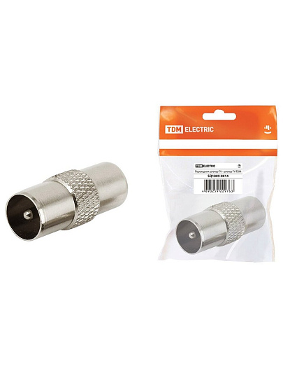 Переходник штекер TV - штекер TV, индивидуальная упаковка, TDM Electric, SQ1809-0014