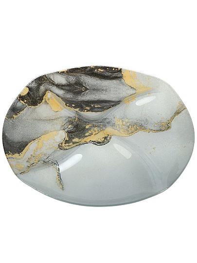 Менажница стекло, 29 см, круглая, Daniks, Флюид