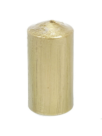 Свеча декоративная, 10х5 см, столбик, золото, Винтаж, лакированная, 500180