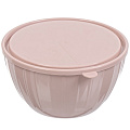 Салатник пластик, круглый, 1.7 л, с крышкой, Vanilla, Sugar&amp;amp;Spice, SE186611005, латте