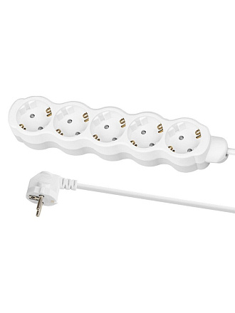 Удлинитель бытовой 5 гнезд, 3 м, ПВС, 3х1 мм², с заземлением, 16 А, 250 В, с защитными шторками, TDM Electric, Люкс, SQ1303-4036