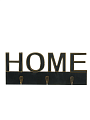 Ключница Home, 30х12 см, МДФ, 3 крючка, на декоративном панно, A200143, черная - фото 3