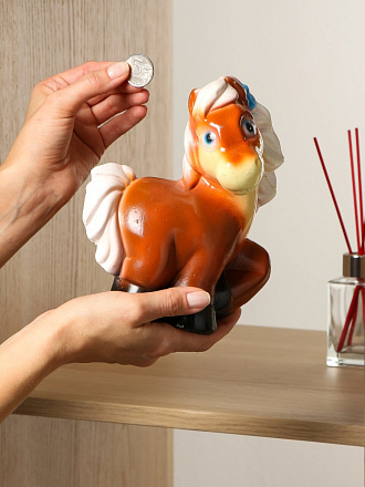 Копилка Лошадка, 11х19х17 см, гипс, 479