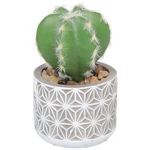 Цветок искусственный декоративный Кактус, в горшке, 13 см, Y6-2066
