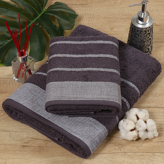 Полотенце банное 50х90 см, 100% хлопок, 600 г/м2, Бархатное, Bella Carine, темно-синее, Турция, FT-4-50-0927