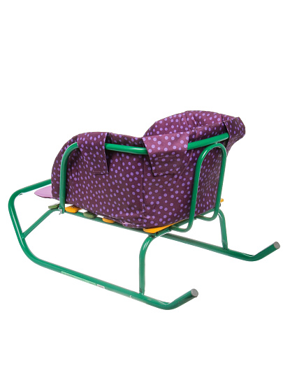 Матрасик универсальный для санок, 490х270х240 мм, горошек фиолетовый, Nika, СС2-1/ГФ