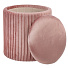 Пуф 35х32х32 см, МДФ, ткань, велюр, до 110 кг, круглый, раскладывающийся, розовый, Люкс, L030006 - фото 3