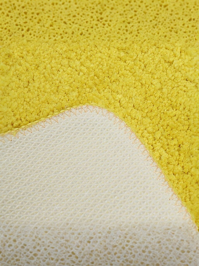 Коврик для ванной, 0.5х0.8 м, полиэстер, желтый, Альпака, PU010243
