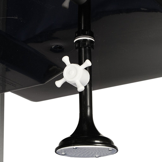 Душ садовый 55 л, бак пластик, с ЭВН, деревянный поддон