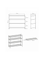 Полка для обуви металл, пластик, 4 секции, 87х26х79.5 см, графит, ЗМИ, Женева 34, ПДОЖ34 ГР - фото 2