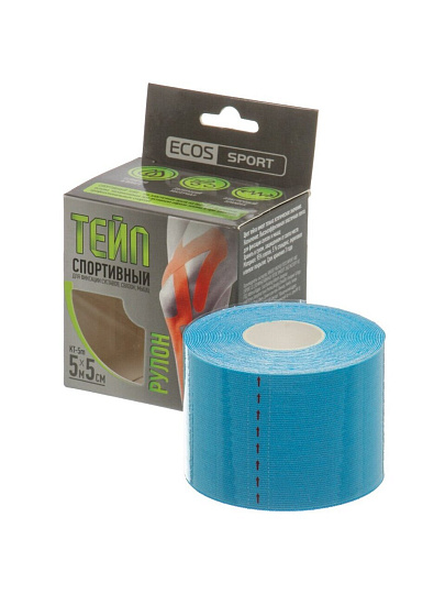 Тейп спортивный 5 м, 95% хлопок, 5% спандекс, в ассортименте, KT-5m, 005189