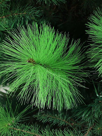 Елка новогодняя напольная, 210 см, Канадская, сосна, зеленая, хвоя леска + ПВХ пленка, Y4-4103