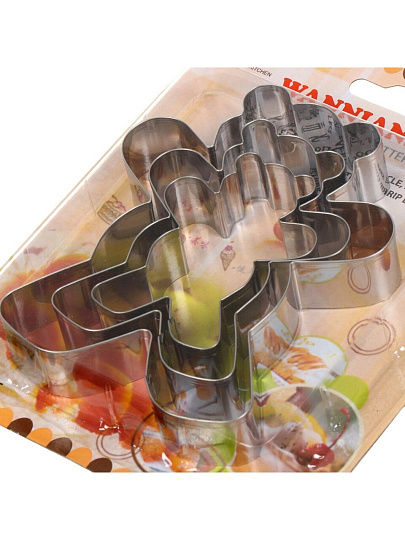 Форма для печенья нержавеющая сталь, 3 шт, фигурная, Мишка, Y4-5680