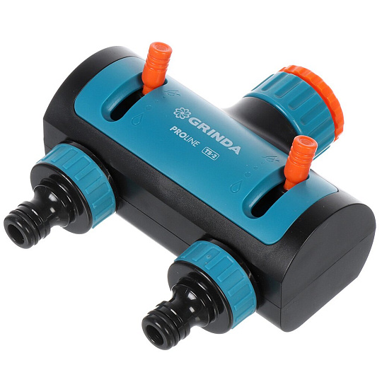 Распределитель 3/4&quot;-1&quot;, внутренняя резьба, двухканальный, соединитель 3/4&quot;-1&quot;, Grinda, PROLine TS-2