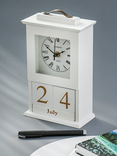 Часы настольные, 25х15х7.5 см, с календарем, Y4-6836