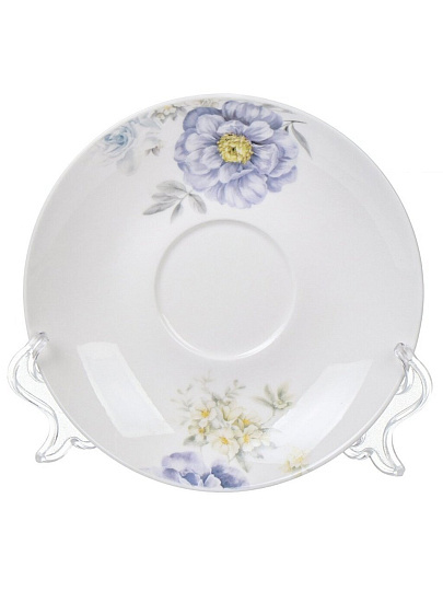 Чайная пара керамика, 2 предмета, на 1 персону, 280 мл, Daniks, Флорина, подарочная упаковка, белая