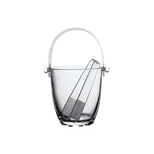 Ведерко для льда Sylvana, 13 см, стекло, + щипцы пластиковые, Pasabahce, 53628B