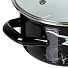 Набор посуды эмалированная сталь, 3 предмета, 1, 1.5, 2.3 л, Керченский металлургический завод, Черный мрамор-1-Экстра стиль, черный - фото 4