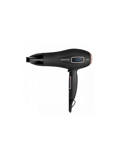 Фен Brayer, 3001BR, 2200 Вт, холодный воздух, LED-дисплей, 8 режимов, 6 скоростей, BR3001
