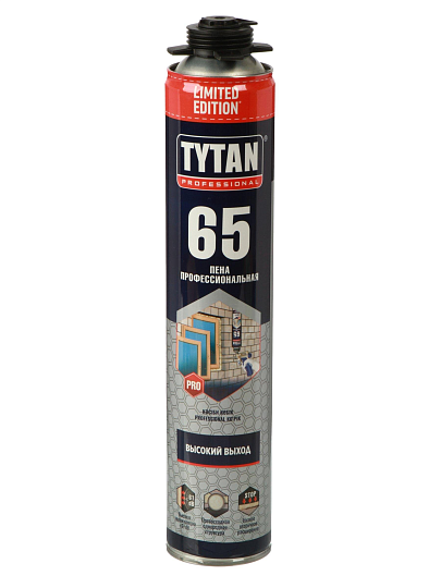 Пена монтажная Tytan, Limited Edition, профессиональная, 65 л, 750 мл, летняя, 63951