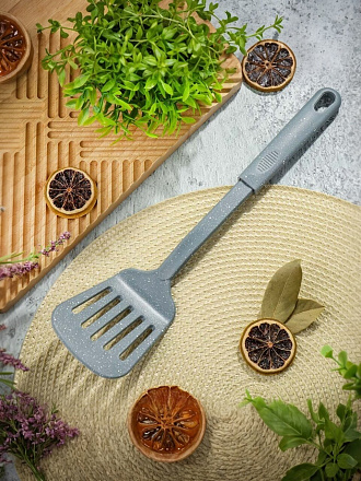 Лопатка нейлон, с прорезями, серая, Daniks, Эконом, Y4-8713