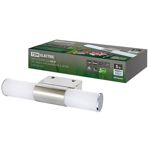 Светильник светодиодный, TDM Electric, Камбрия-2 CH-П, 5 Вт, 4000 К, IP44, для ванной комнаты, хром, SQ0358-0215