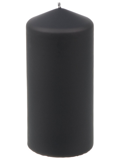 Свеча ароматизированная, 15х7 см, колонна, черная, Bartek Candles, Вельвет, классическая