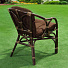 Мебель садовая Сиеста, коричневая, стол, 55х55х56 см, 2 кресла, подушка коричневая, 100 кг, IND06 - фото 5
