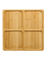 Менажница бамбук, 30x30x1.5 см, 4 секции, нет, Daniks, PS58730B - фото 4