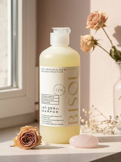 Шампунь Bisou, Reconstructor, Восстанавливающий, для поврежд волос, 300 мл
