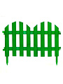 Забор декоративный пластмасса, Palisad, №4, 28х300 см, зеленый, ЗД04