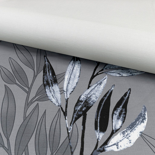 Постельное белье 2-спальное, простыня 215х240 см, 2 наволочки 70х70 см, пододеяльник 175х215 см, Для Snoff, сатин, Рамо 5888-1+4691а-1