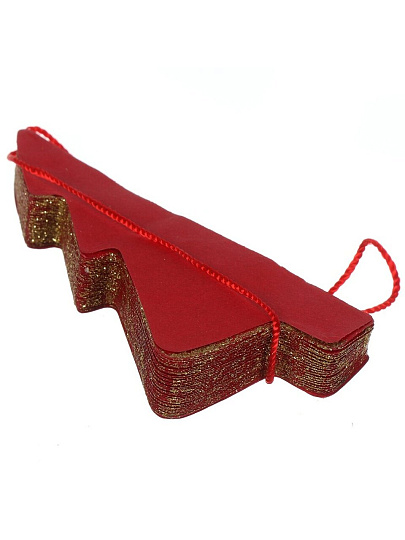 Елочное украшение Елочка, красный с блеском, бумага, Y4-8536