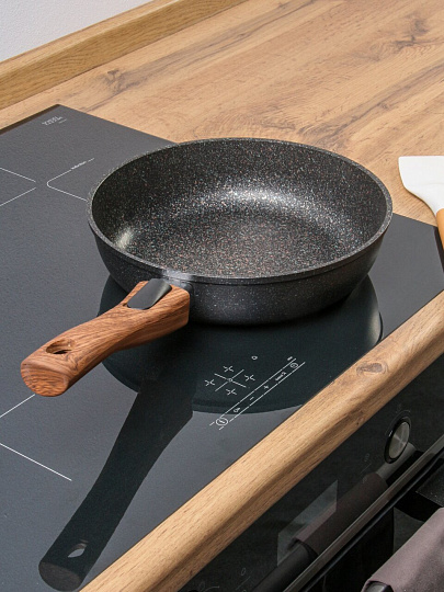 Сковорода алюминий, 24 см, антипригарное покрытие, Kukmara, Granit Ultra Induction original, съемная ручка, индукция, сгоиш242а