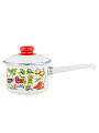 Ковш сталь, эмалированное покрытие, 1.5 л, крышка сталь, стальная ручка, индукция, Appetite, Veggies, 1RD144M