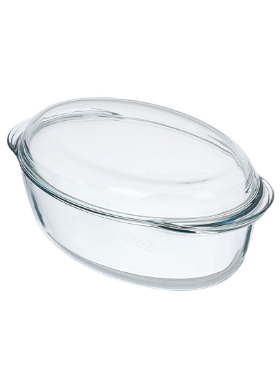 Кастрюля стекло, 4.1 л, 20х33ъ13 см, овальная, Pyrex, Slow cook, 459BC/SB