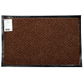 Коврик грязезащитный, 60х40 см, прямоугольный, резина с ковролином, коричневый, Floor mat Ёлочка, ComeForte, XTH-1014
