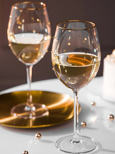 Бокал для вина, 540 мл, стекло, 2 шт, Lefard, Goldy, 685-111