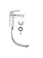 Смеситель для раковины, Grohe, Eurosmart, короткий излив, с картриджем, хром, 23327000 - фото 2