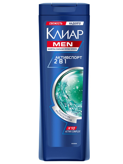Шампунь Clear vita ABE, Men 2 в 1 Активспорт, против перхоти, для мужчин, 400 мл