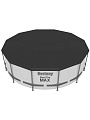 Бассейн каркасный Bestway, 366х122 см, Steel Pro Max, 56420BW, фильтр-насос, лестница, тент, 10250 л, ремкомплект - фото 9