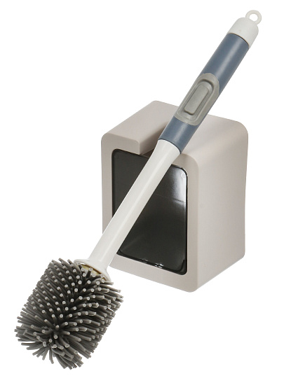 Ерш для туалета подвесной, 11х8.5х42 см, прозрачная вставка, в асс, пластик, Y4-11246