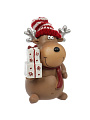 Фигурка декоративная полистоун, Олень с подарками, 6х6х10 см, A020094 - фото 2