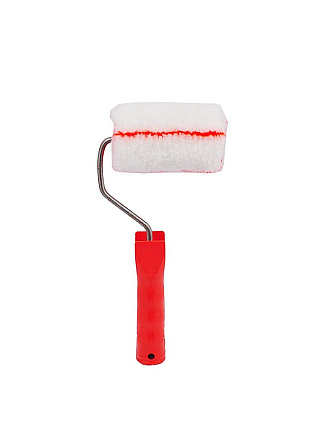 Валик малярный цветная полоская, полиэфирное волокно, 100 мм, с бюгелем