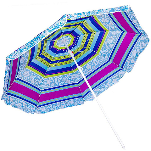Зонт пляжный 200 см, с наклоном, 8 спиц, металл, Рыбки, LG06
